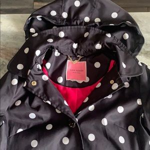 Kate Spade polka dot rain coat